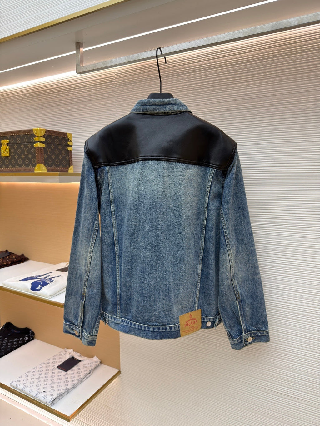 Prada Leather Denim Jacket