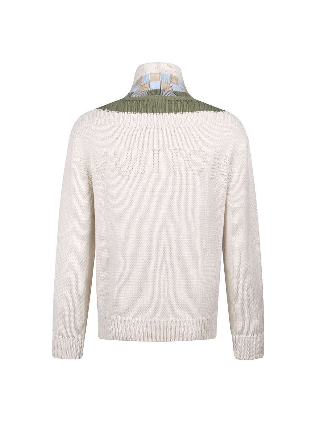 LV Leather Logo Intarsia Sweatshirt