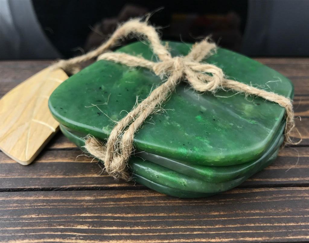 Jade Coasters, Set of 4