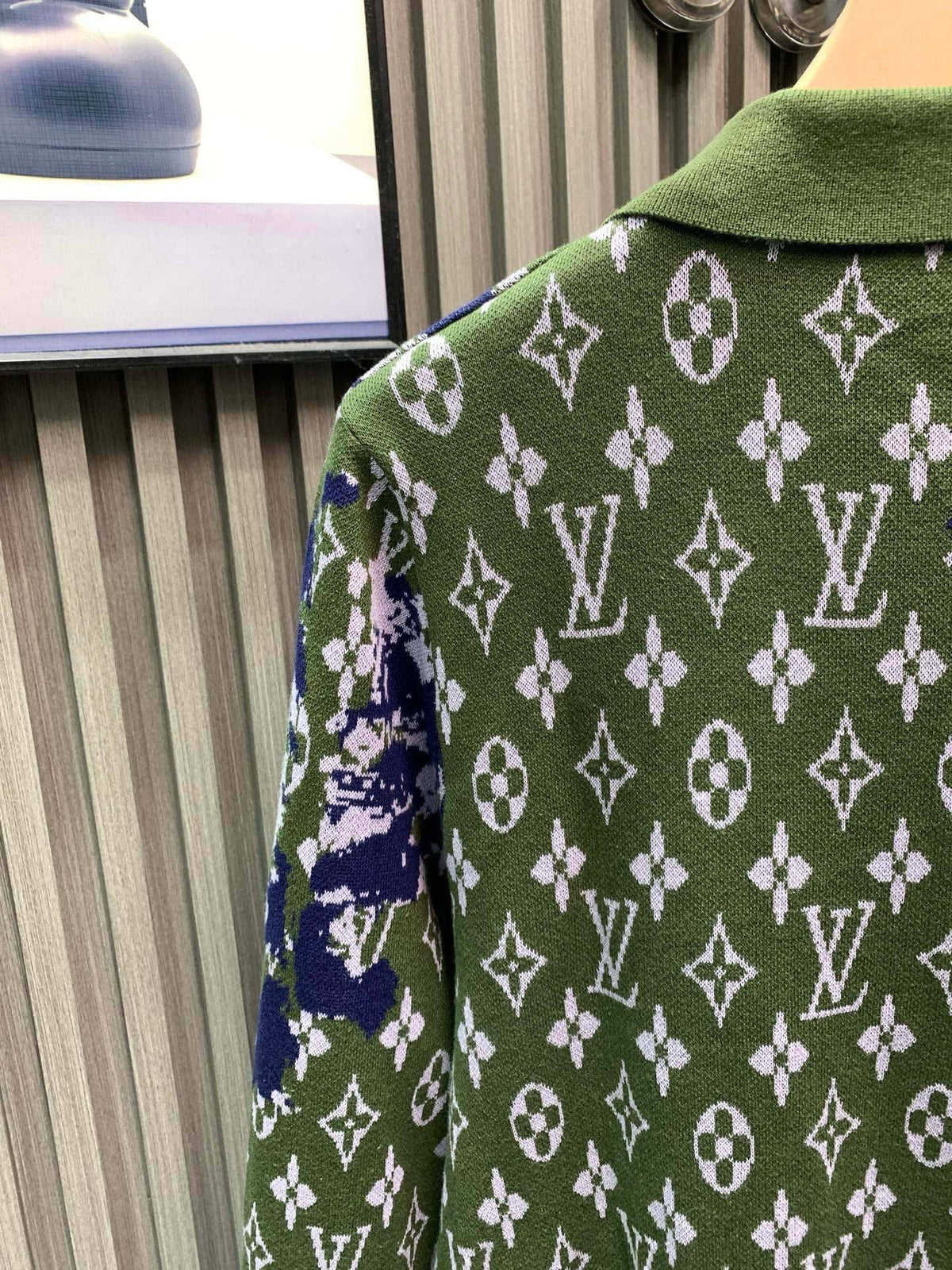 LV Pullover Long Sleeve Polo Knit Shirt