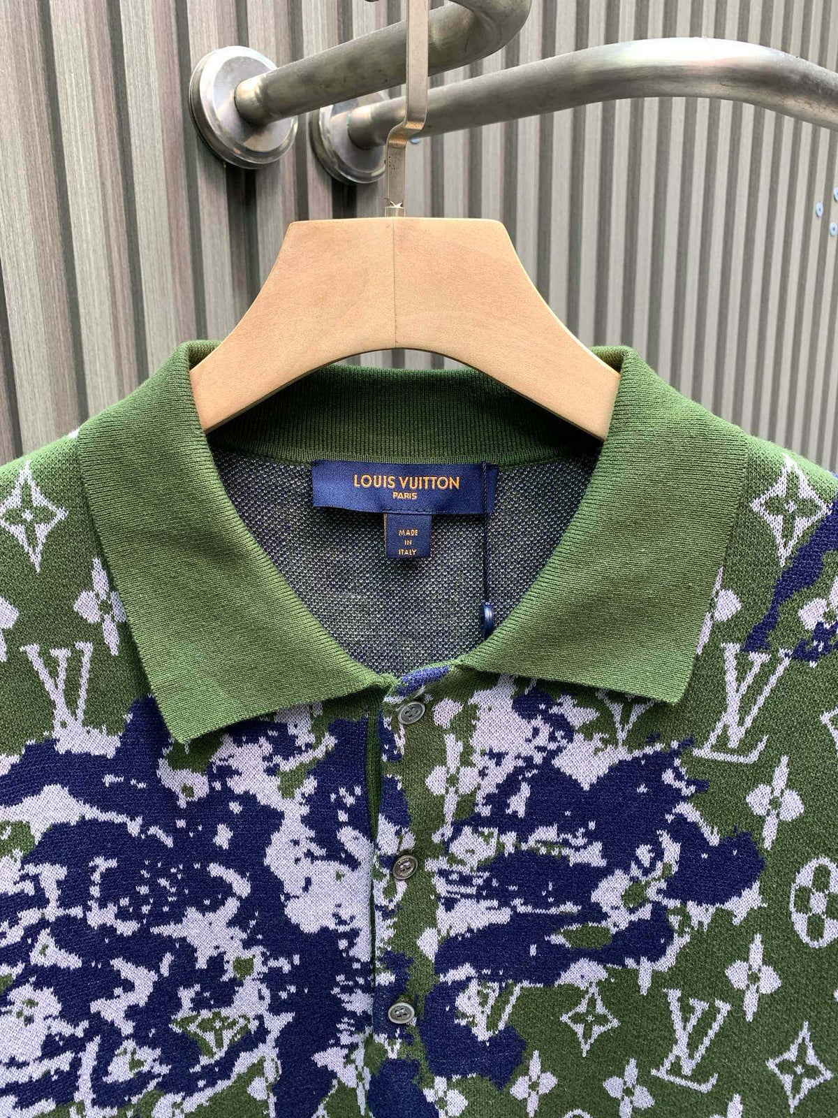 LV Pullover Long Sleeve Polo Knit Shirt