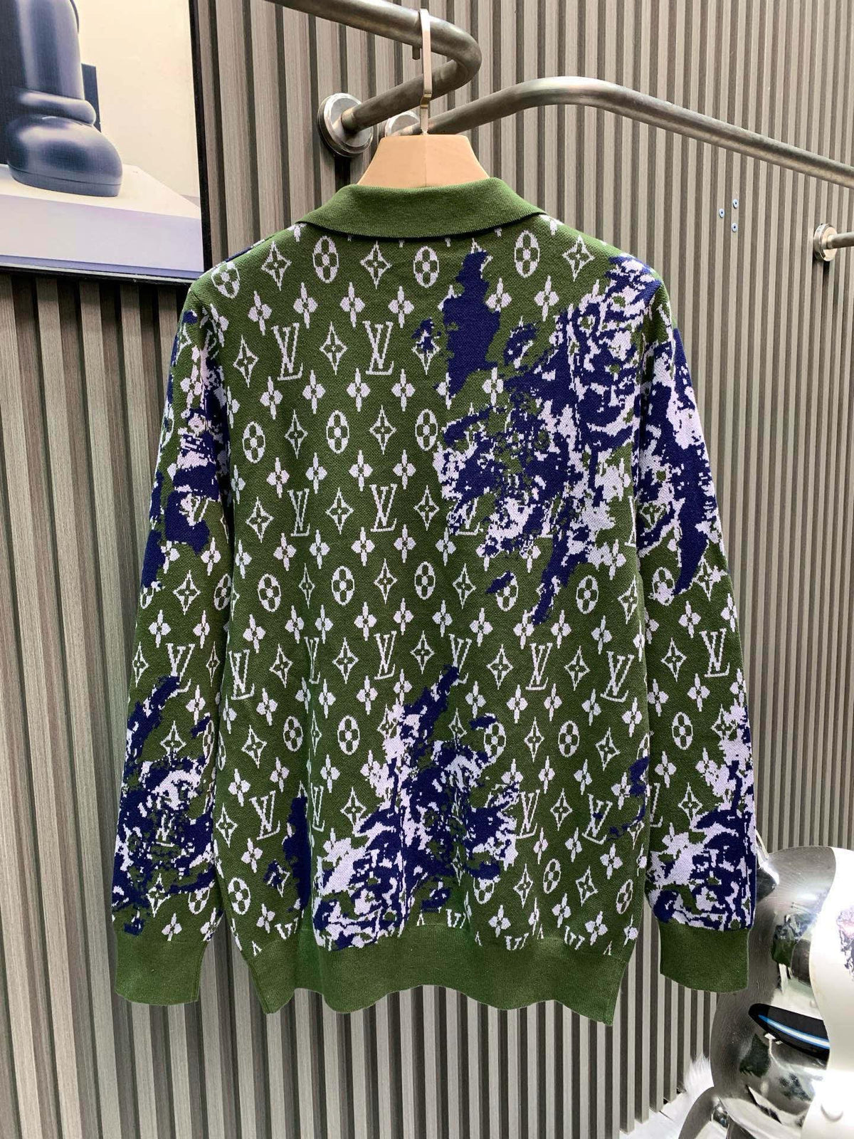LV Pullover Long Sleeve Polo Knit Shirt