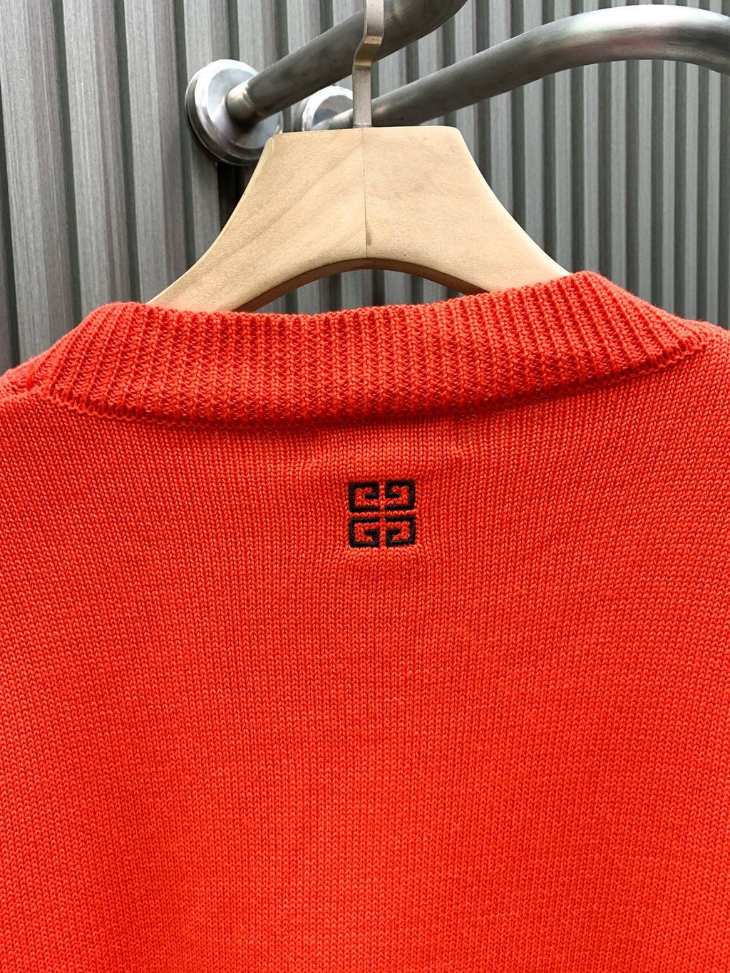 Givenchy Terry Cloth Embroidered Crew Neck Sweater