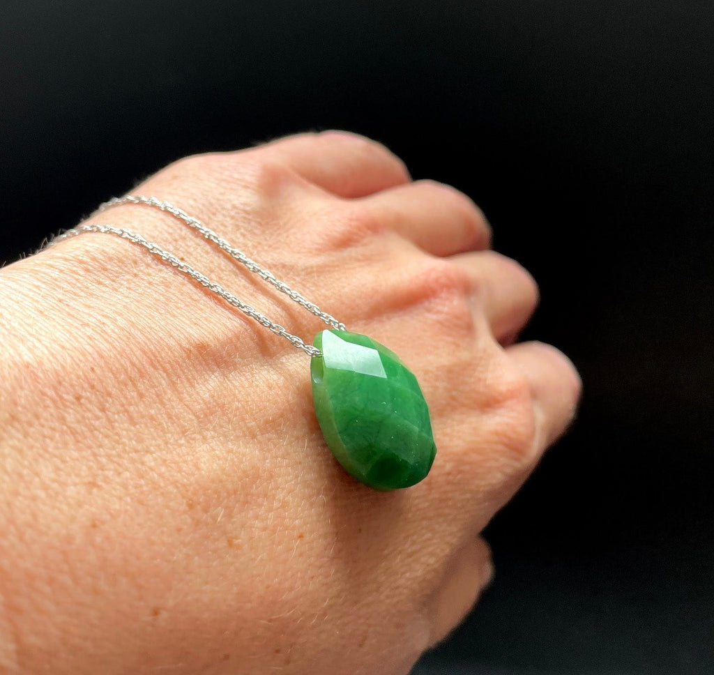 Faceted Teardrop Pendant 17*22mm