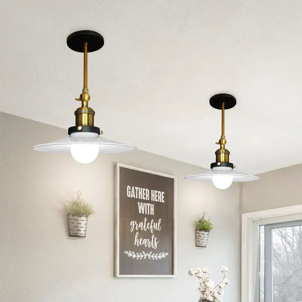 Industrial adjustable wall light for kitchen brass and black sconce