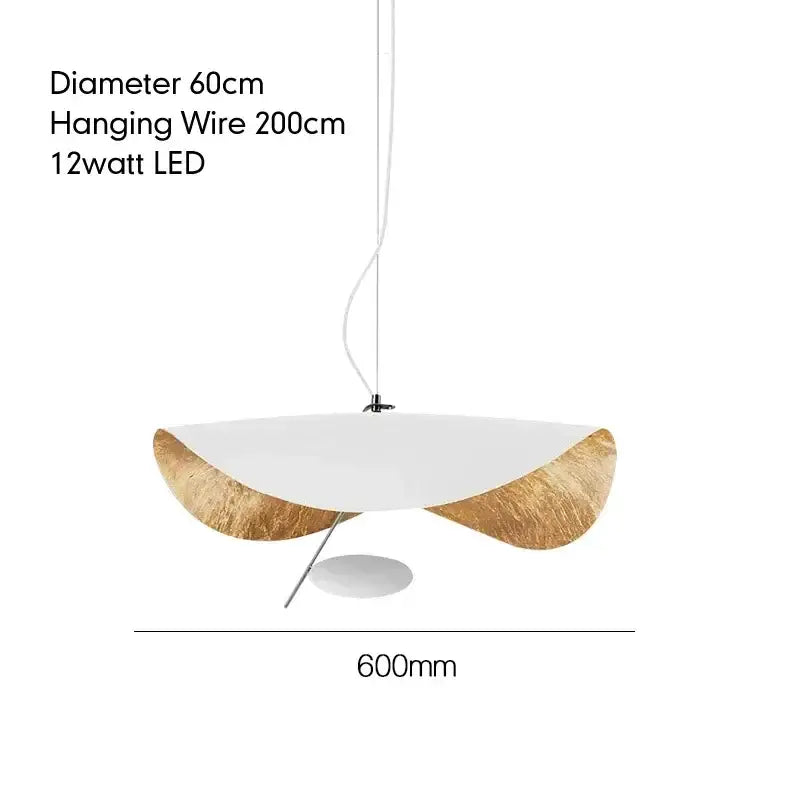 Industrial black & gold lotus leaf pendant light dining room