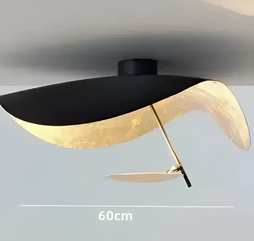 Industrial black & gold lotus leaf pendant light dining room