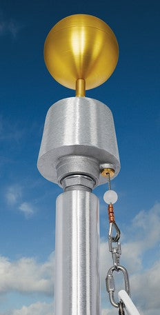 70' Internal Halyard Aluminum Flagpole - Independence Series - 12" x .250"