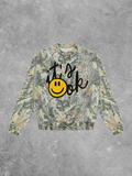 Underground Original Design: It's Ok, Camo Western Boxy Sweatshirt
