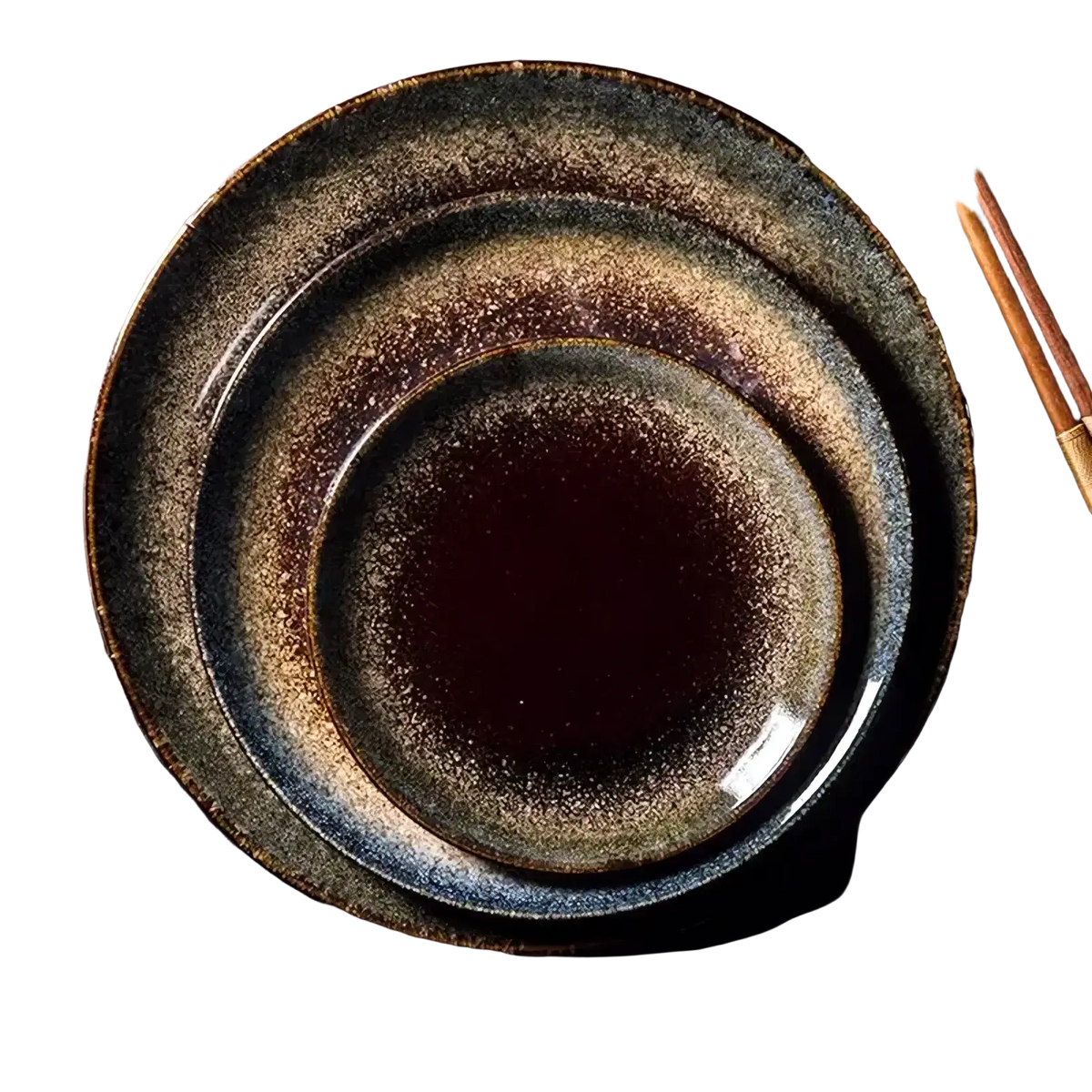 Japanese Ceramic Dinner Plate Rustic Tableware