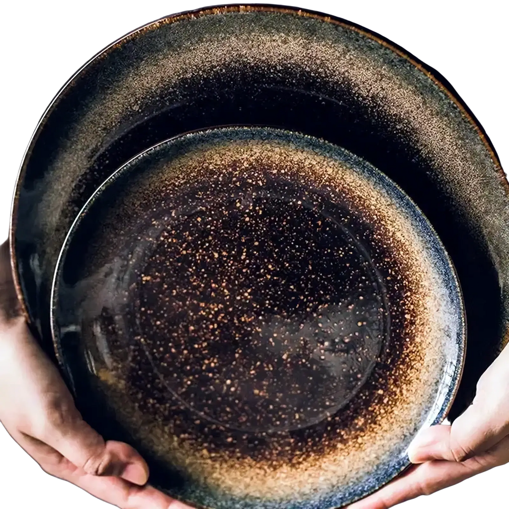 Japanese Ceramic Dinner Plate Rustic Tableware