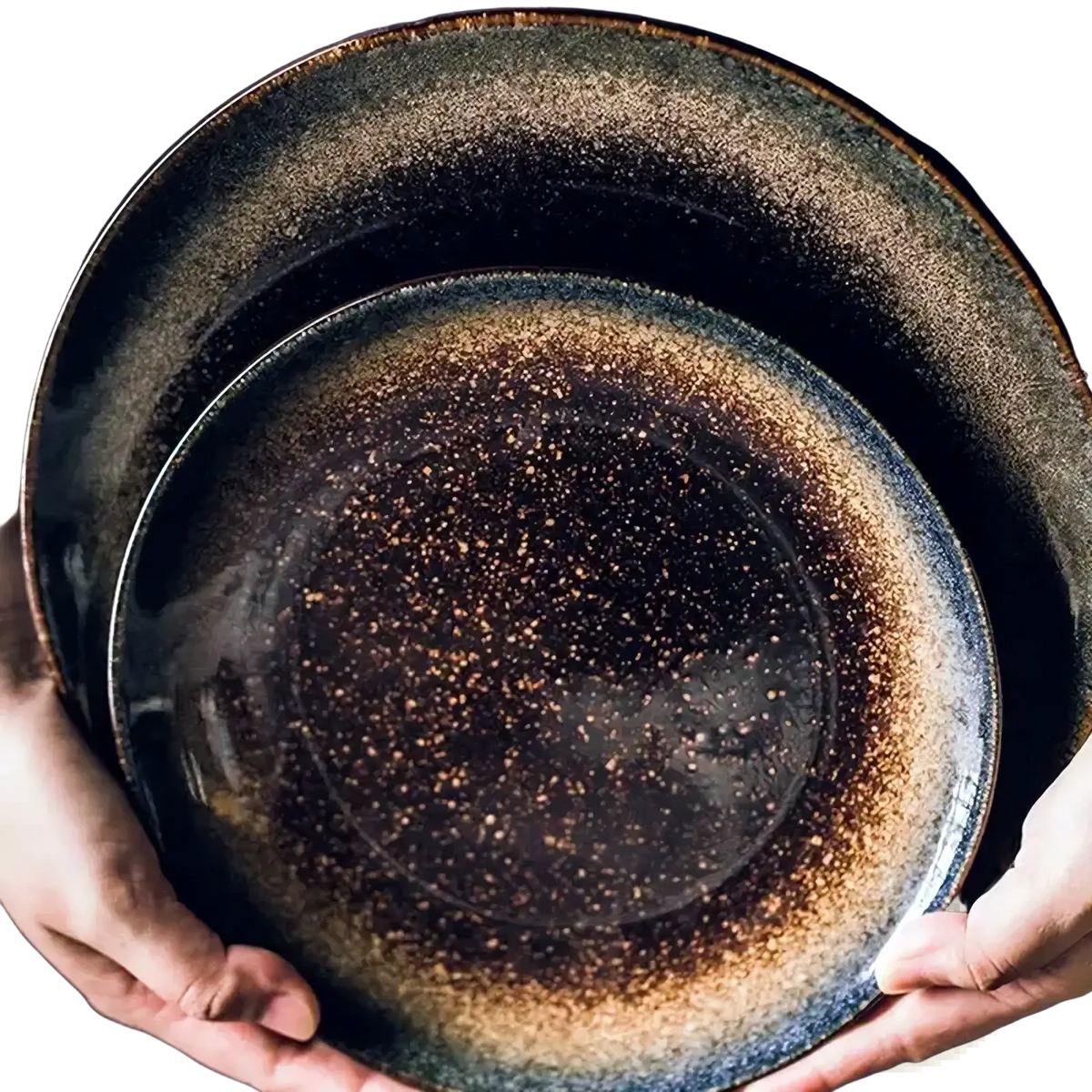 Japanese Ceramic Dinner Plate Rustic Tableware