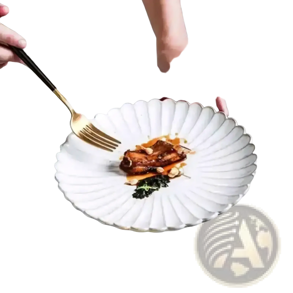 Japanese Ceramic Dinnerware Set White Glaze Tableware