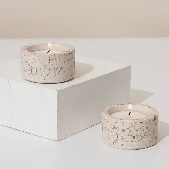 Terrazzo Candle Holder Pair for Shabbat – Terrazzo Series