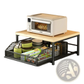 Kitchen Countertop Organizer with Pull-out Storage Basket
