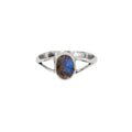 Labradorite Sterling Silver Ring Oval Stone Boho Adjustable