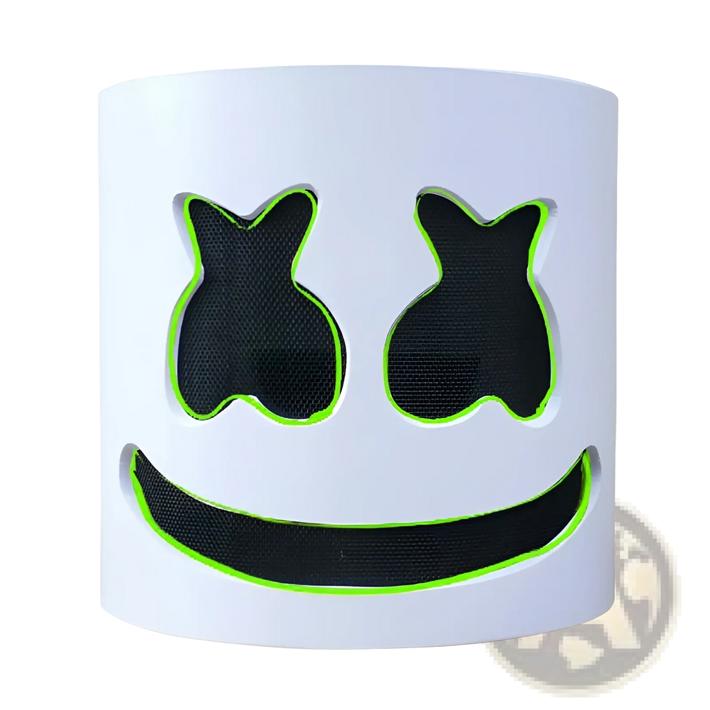 Led Marshmello Mask Glowing Neon Helmet for Kids