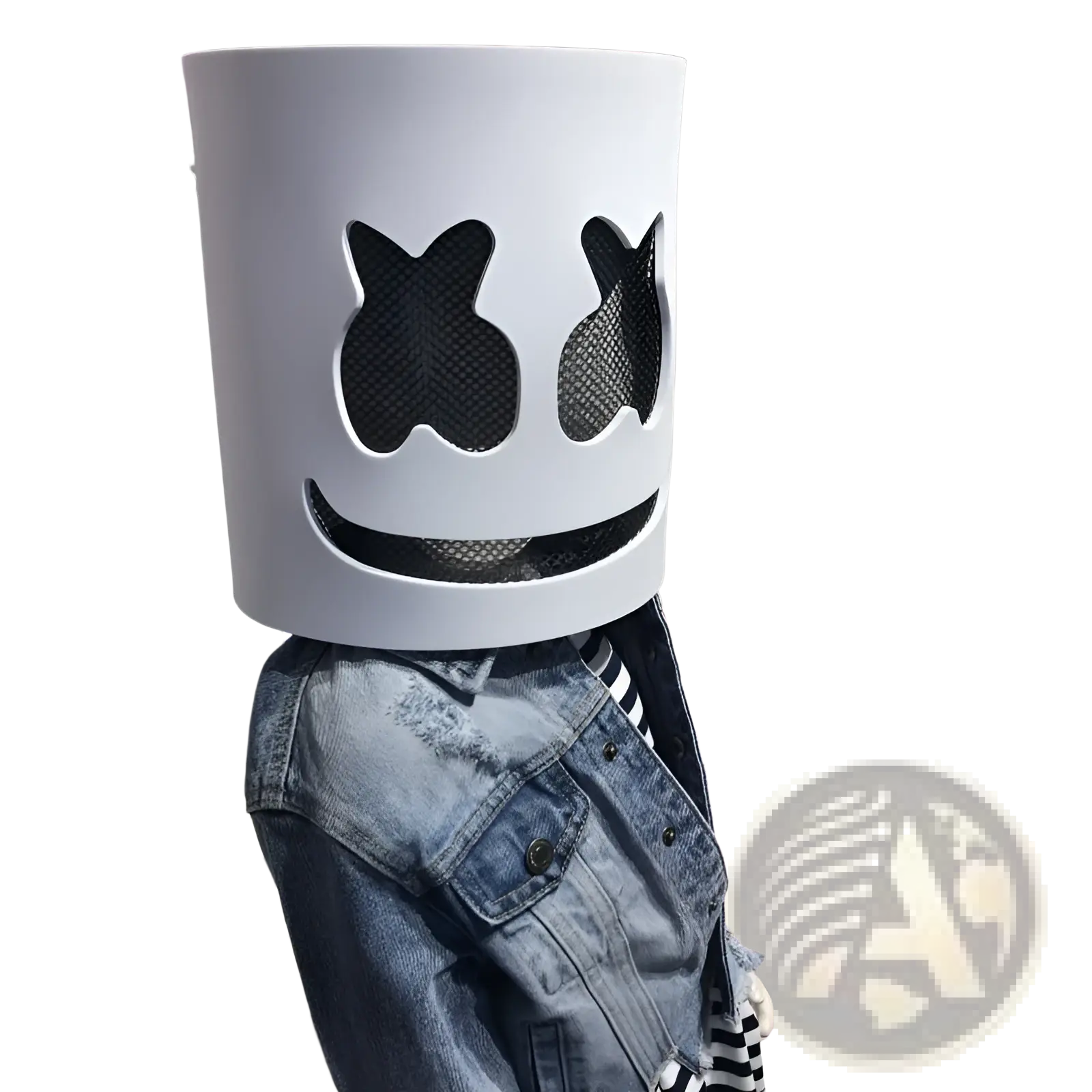 Led Marshmello Mask Glowing Neon Helmet for Kids
