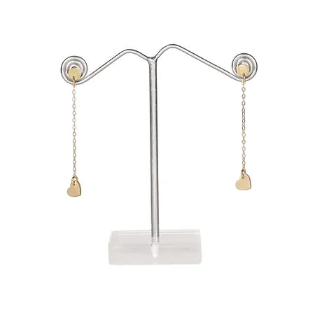 Long Heart Earrings