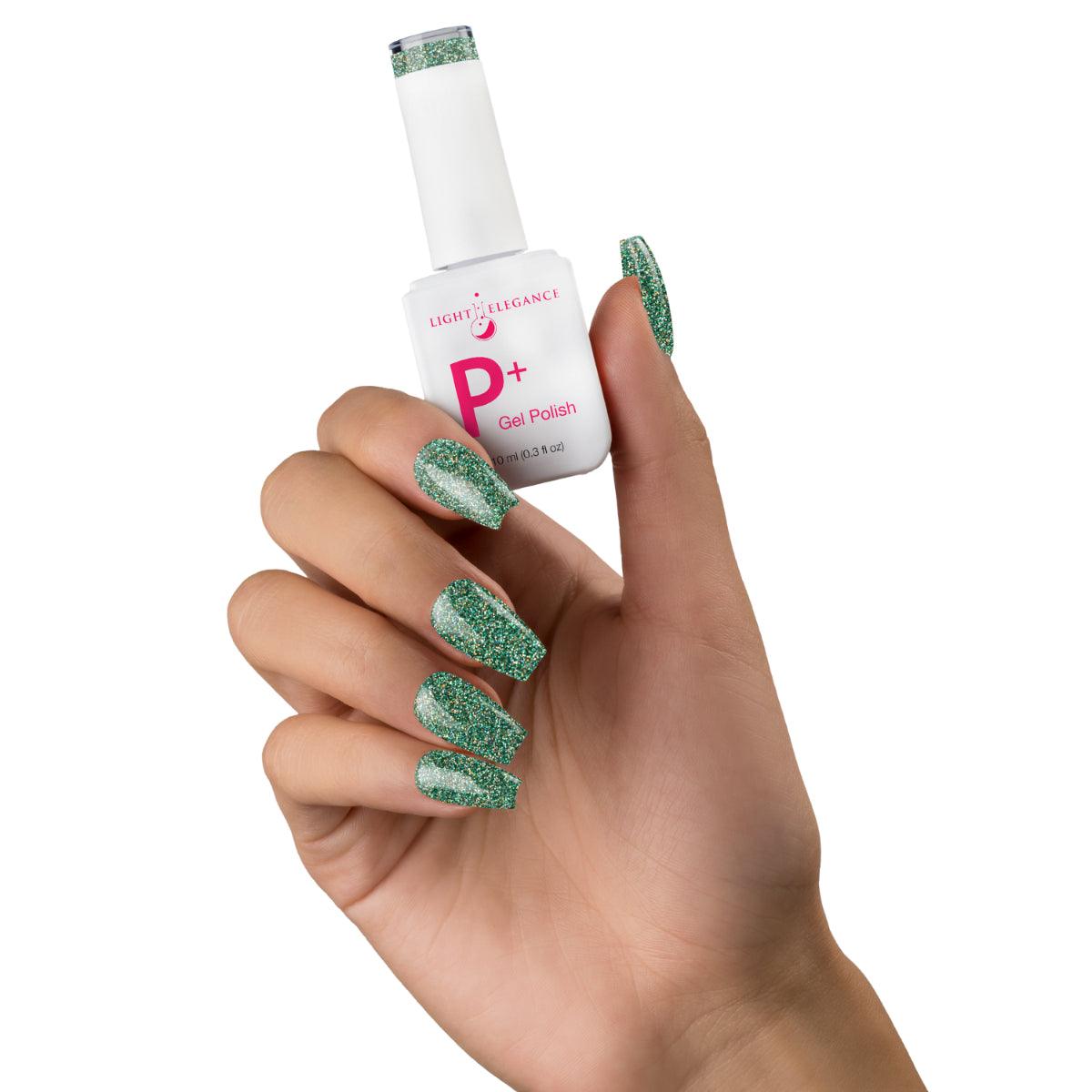 Light Elegance P+ Soak-Off Glitter Gel Polish - Bravo!
