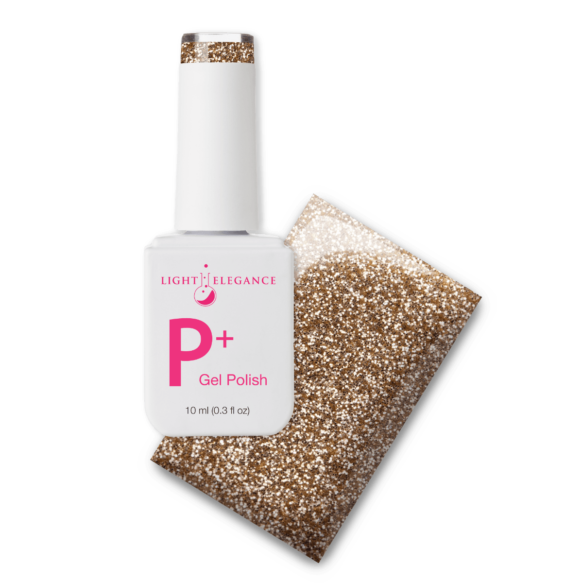 Light Elegance P+ Soak-Off Glitter Gel Polish - Gold