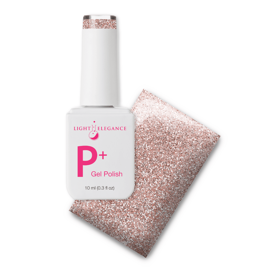 Light Elegance P+ Soak-Off Glitter Gel Polish - Nudie