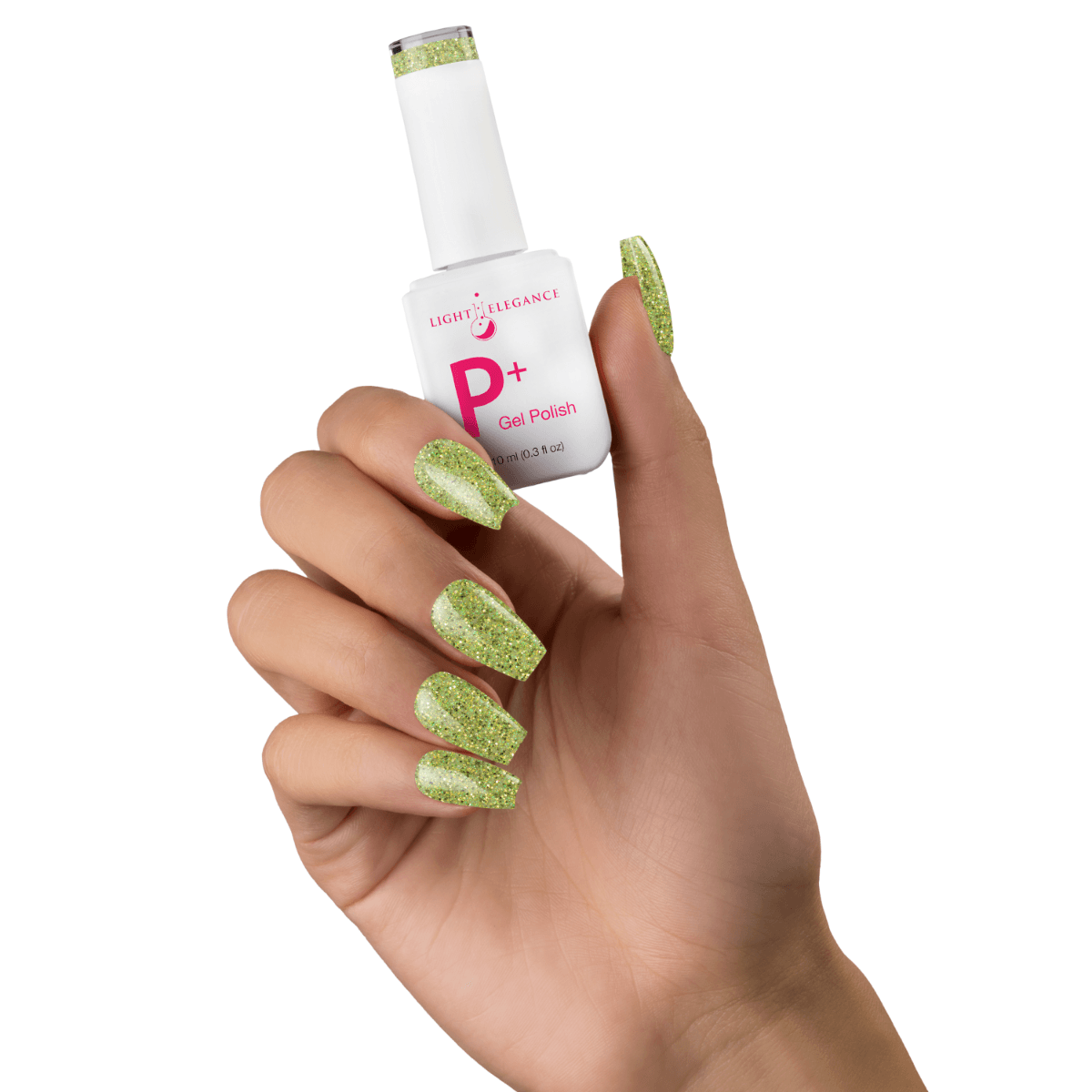 Light Elegance P+ Soak-Off Glitter Gel Polish - Peace and Love