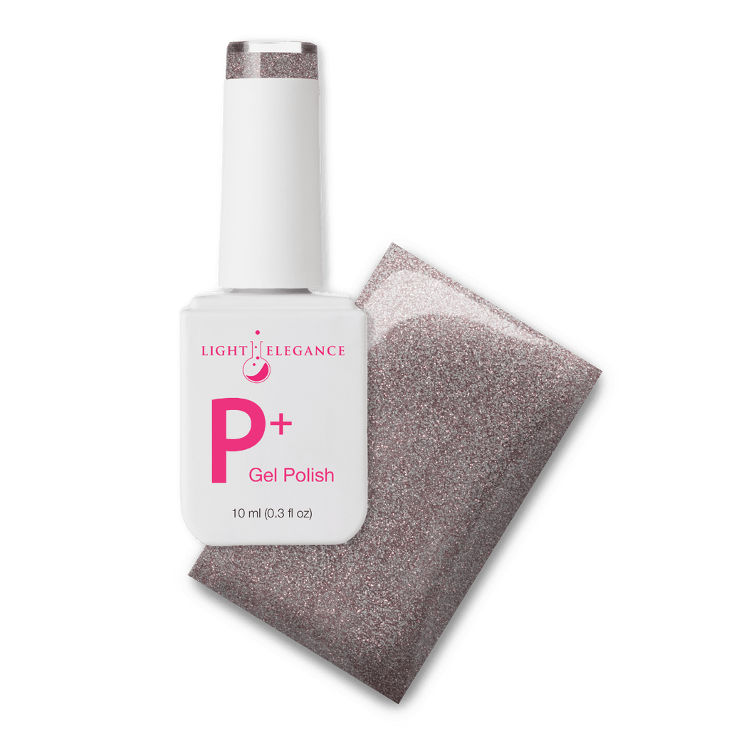 Light Elegance P+ Soak-Off Glitter Gel Polish - Smokin' Gun