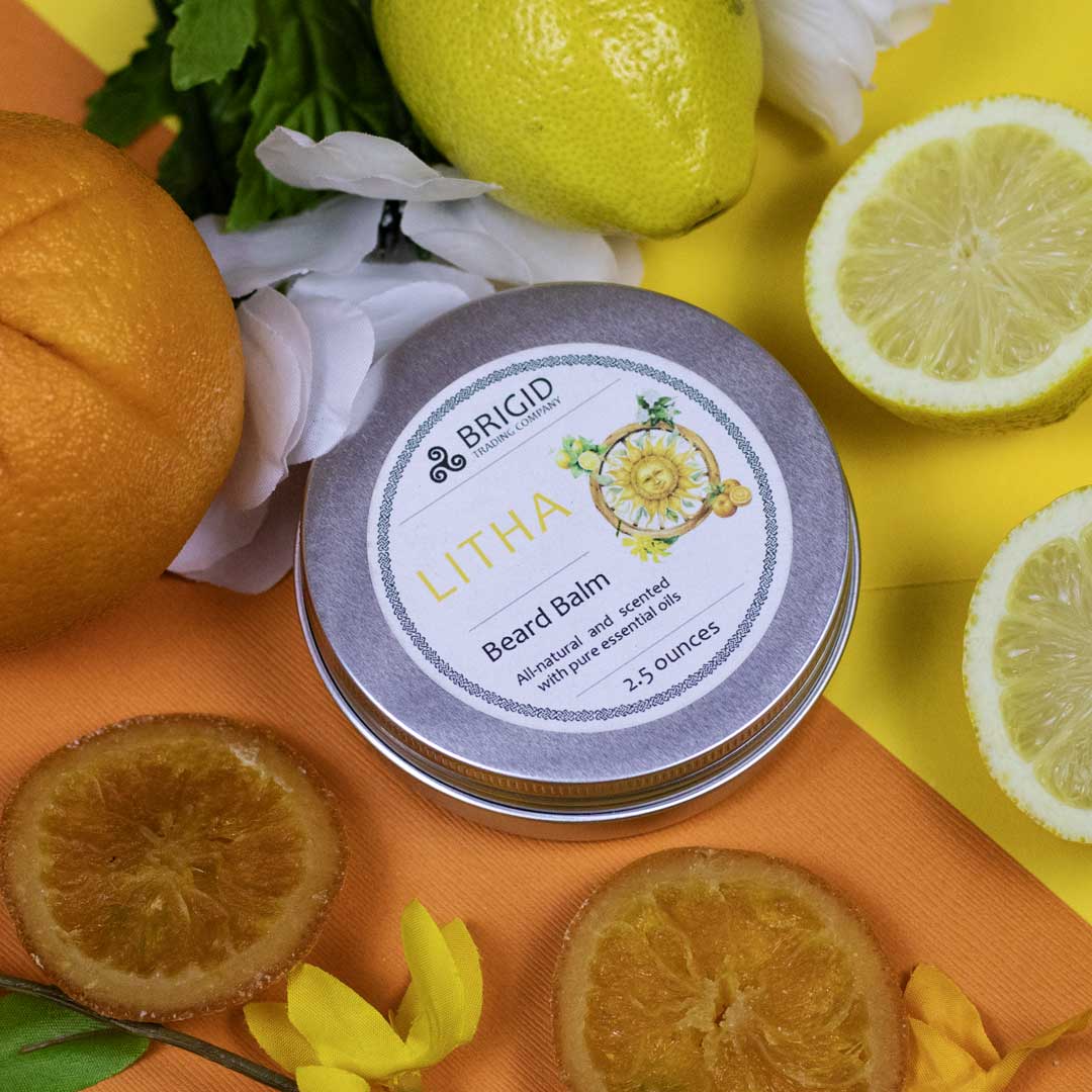 Litha Beard Balm – Natural Citrus Beard Balm with Hold, Lemon & Orange