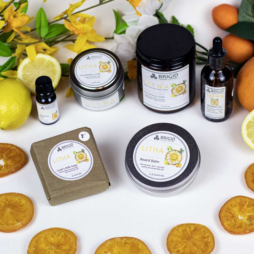 Litha Beard Balm – Natural Citrus Beard Balm with Hold, Lemon & Orange