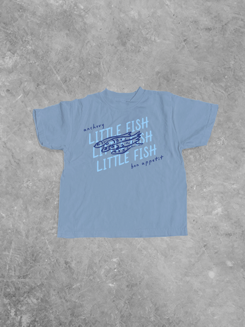 * KIDS * Anchovy Little Fish, Summer Kids Boxy T-Shirt