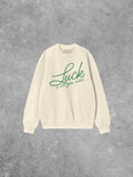 Underground Original Design: Luck Is All You Need Boxy Cotton Sweatshirt