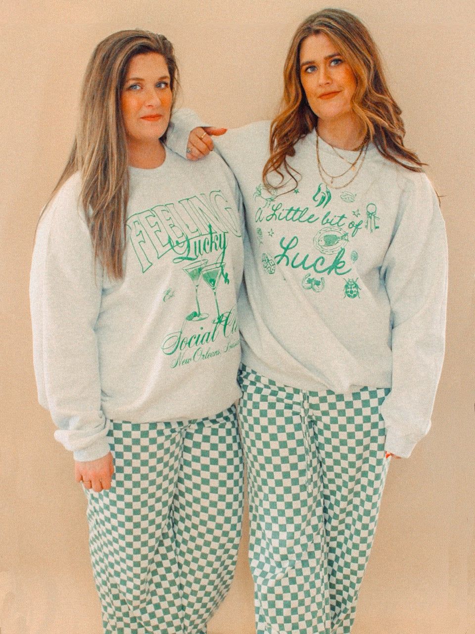 Underground Original Design: Feeling Lucky NOLA Social Club Boxy Cotton Sweatshirt