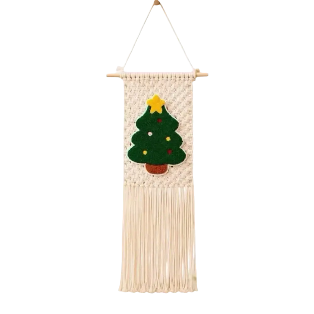Macrame Christmas Wall Hanging Tapestry