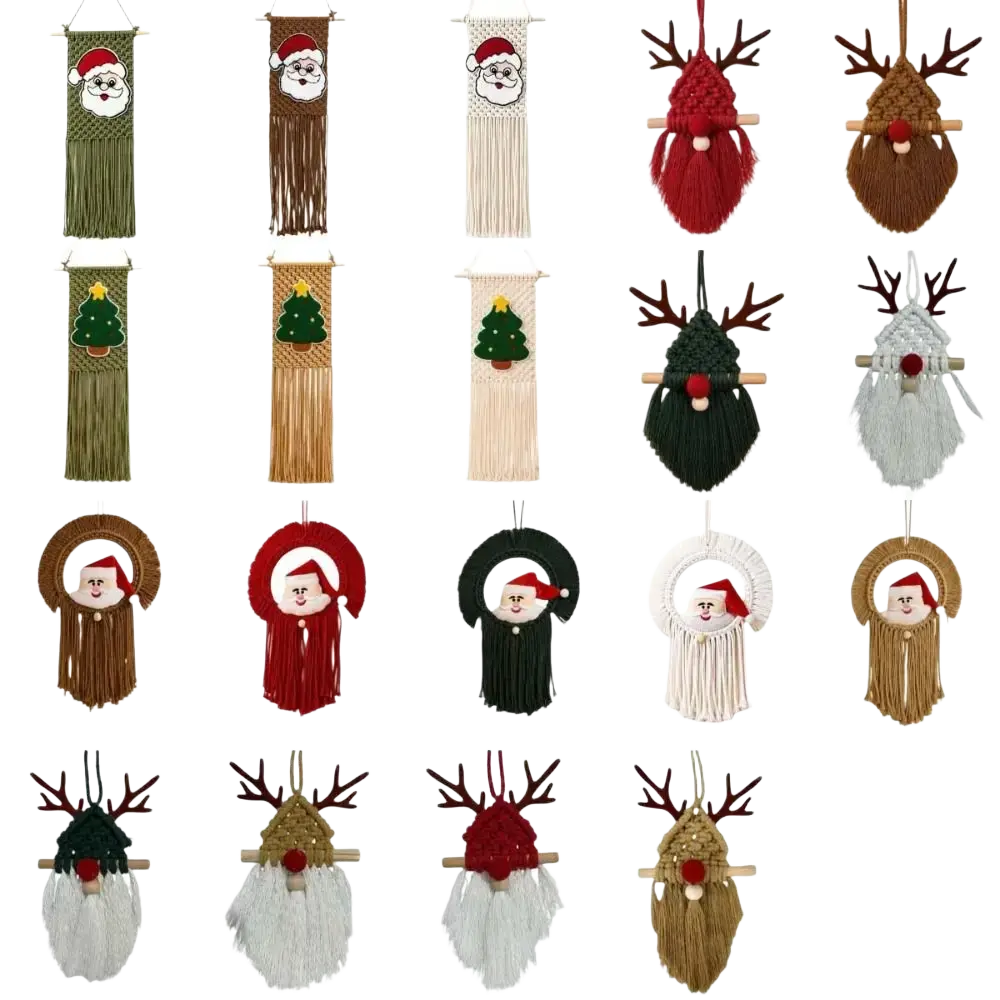 Macrame Christmas Wall Hanging Tapestry