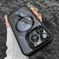 Luxury Magnetic Shockproof iPhone Case with Stand and Lens Protection