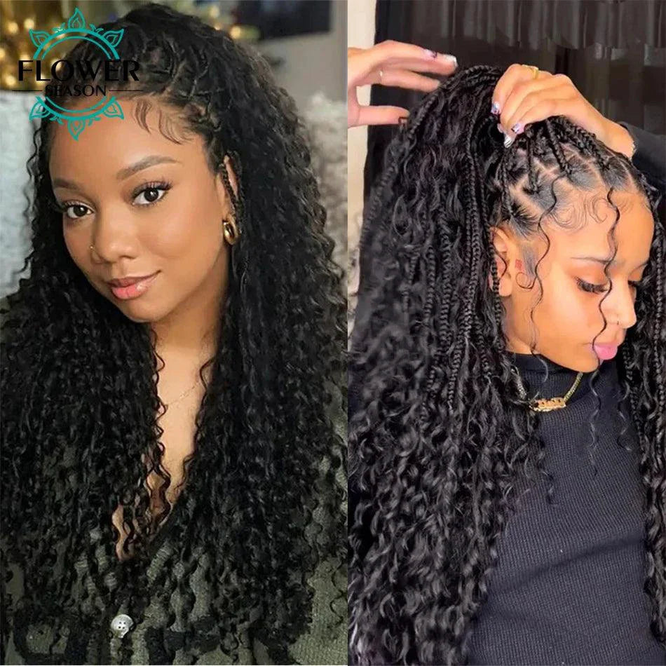 Burmese Boho Braids - Double Drawn Curly Bulk Human Hair Extensions for Braiding - 3 Bundles