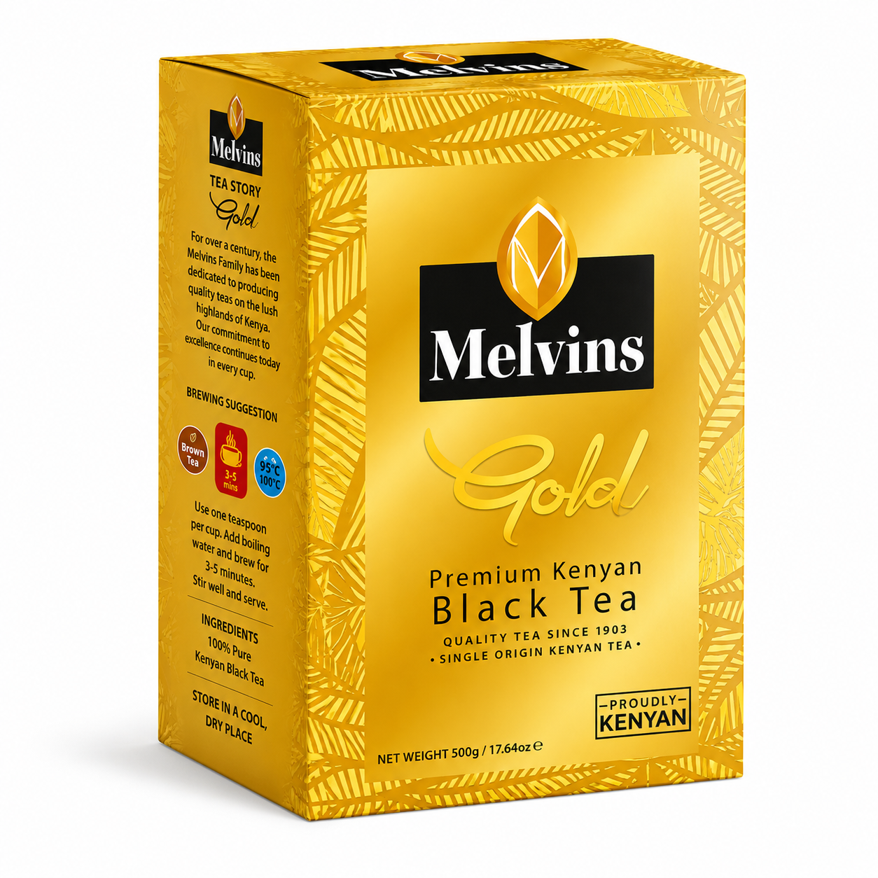 Melvins Gold Premium Kenya Black Tea 500g, premium Kenyan black tea, loose leaf black tea, Kenyan tea, Kenya tea, Gold Kenya Black Tea, premium loose leaf tea, highland Kenyan tea, Kenyan black tea leaves, black tea, breakfast tea, milk tea, traditional chai tea, Kenyan chai, amber color tea, bold black tea, smooth black tea, rich aroma tea, natural black tea, premium tea leaves, high-altitude Kenyan tea, East African tea, authentic Kenyan tea, daily tea, family tea, bulk tea pack, 500g Kenyan tea, 500g loo