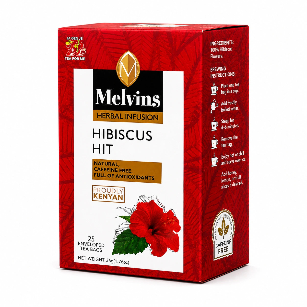 MELVINS HIBISCUS TEABAGS 20'S TAGGED