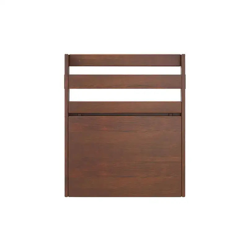 Minimalist brown compact corner desk bedroom foldable storage table