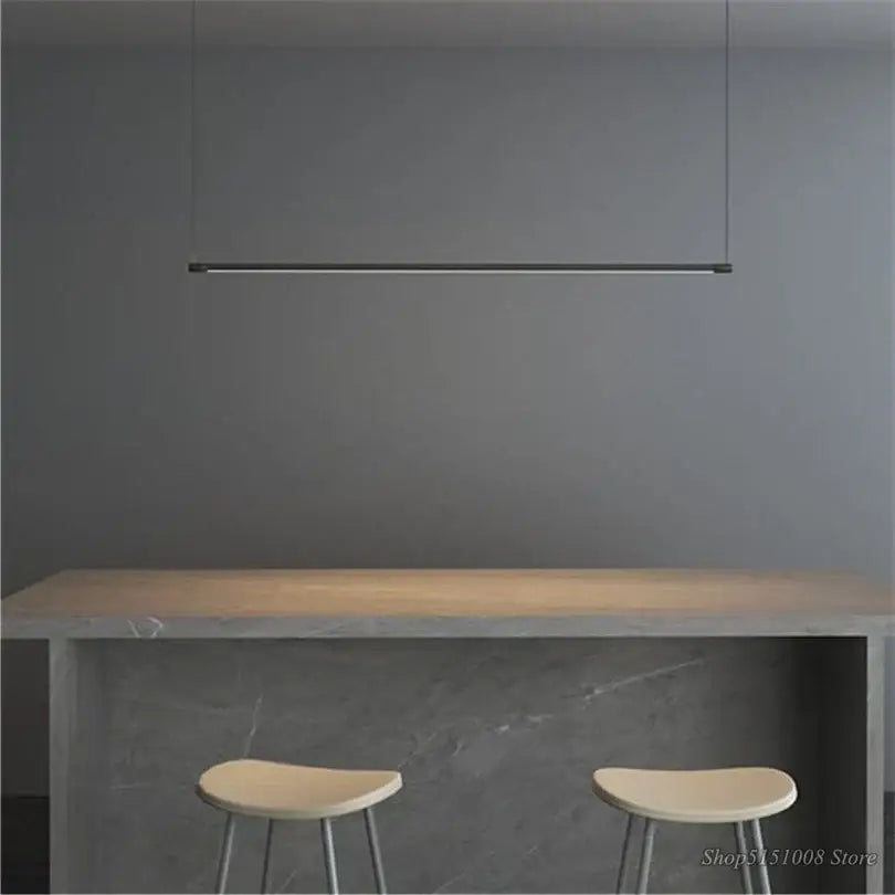 DecorBites™ Black Dimmable Led Linear Pendant for Dining Room Chandelier