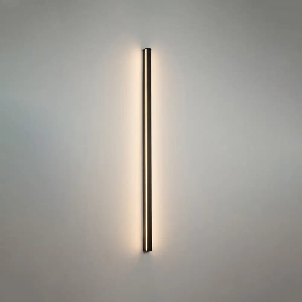 Modern black linear flush mount wall sconce – hallway light