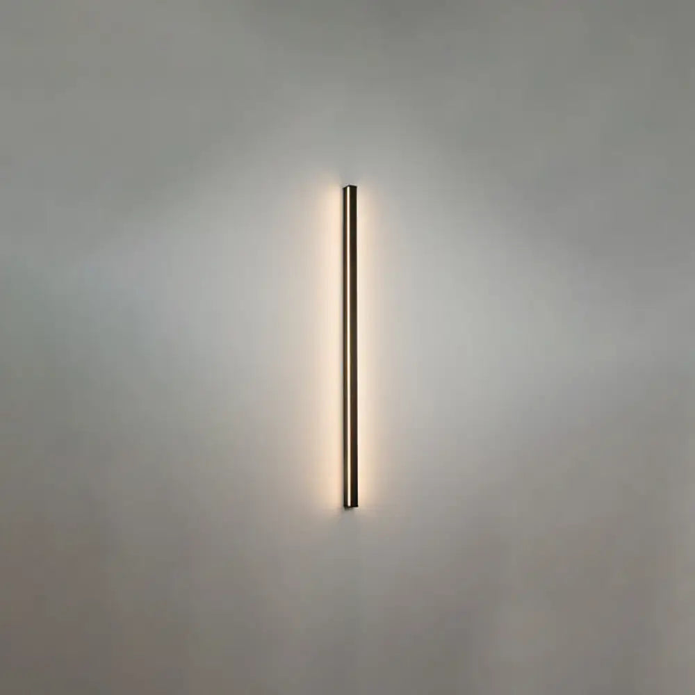 Modern black linear flush mount wall sconce – hallway light