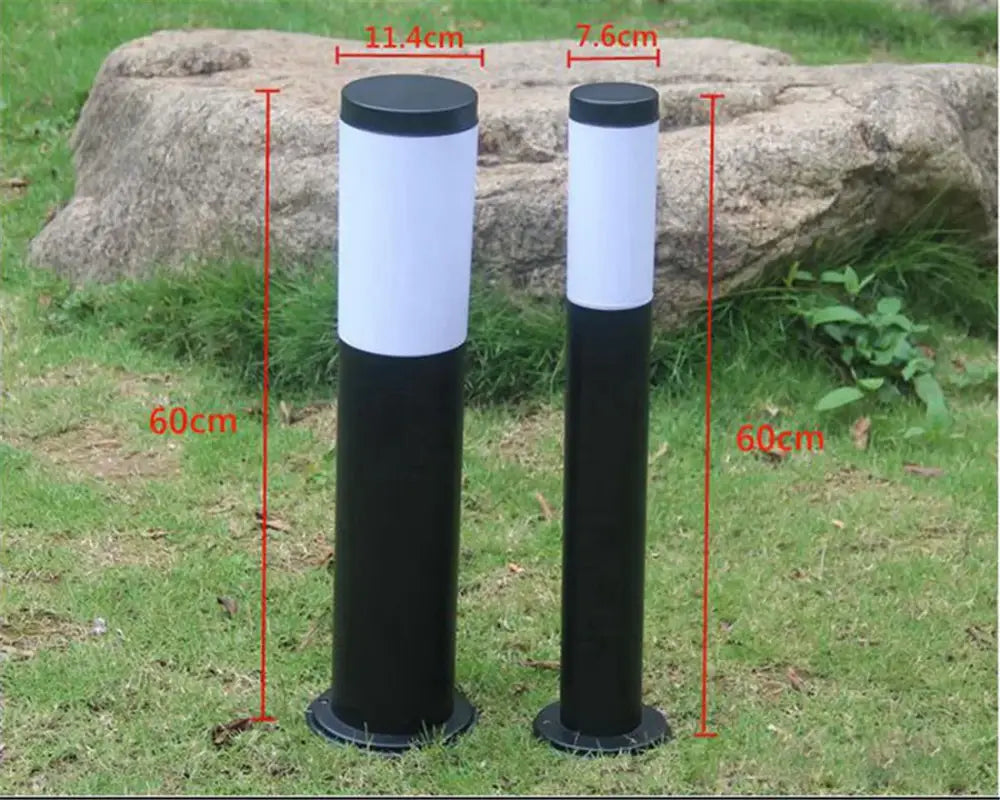 DecorBites™ Black Silver Landscape Bollard Path Light for Garden Decoration