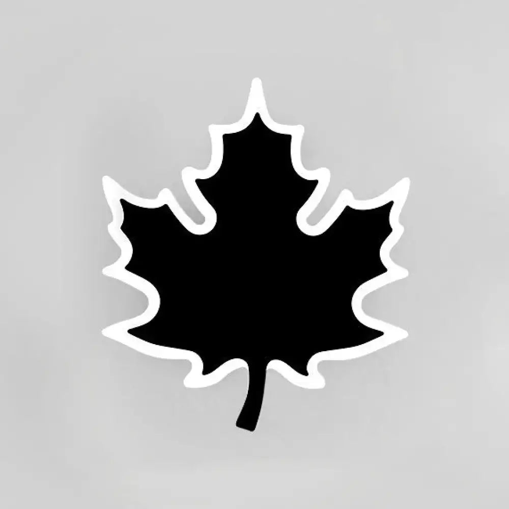 Modern black & white maple leaf sconce light bedroom wall decor