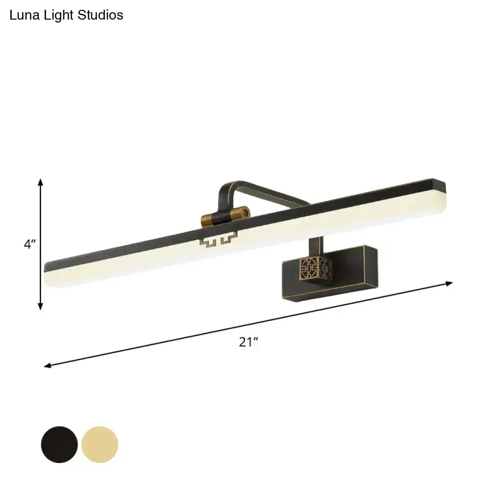 Modern brass & black led wall sconce dressing table vanity light