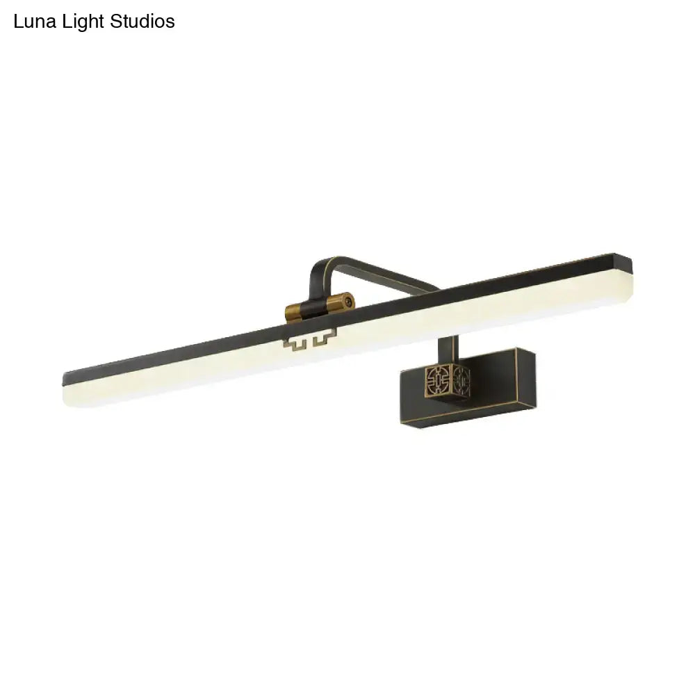 Modern brass & black led wall sconce dressing table vanity light