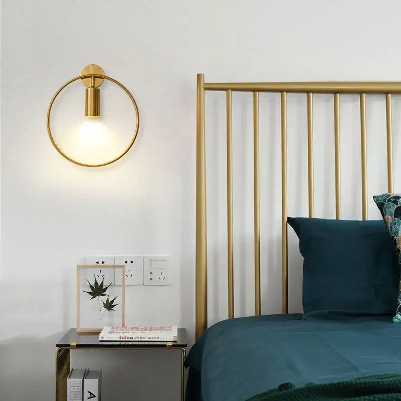 Modern brass gold adjustable led wall sconce for corridor