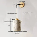 DecorBites™ Cement Wood Wall Light Pull Chain Switch Adjustable Socket Nordic Modern Provencal