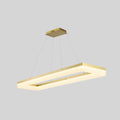 Modern gold rectangular led ceiling light for kitchen island